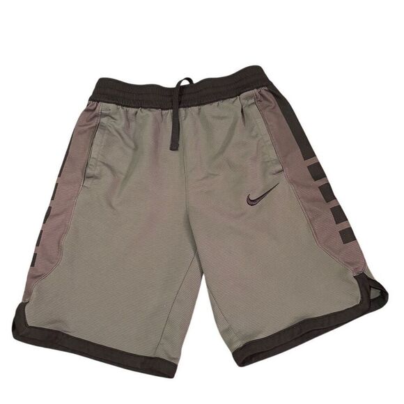 Nike Boys' Dri-Fit Elite Basketball Shorts L Dark Gray/Black - Picture 1 of 10